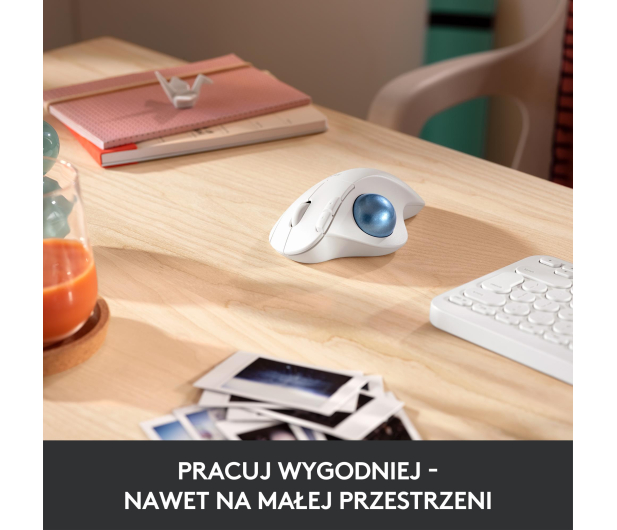 LOGITECH M575 Ergo Trackball biała 910-005870 - 631354 - zdjęcie 10